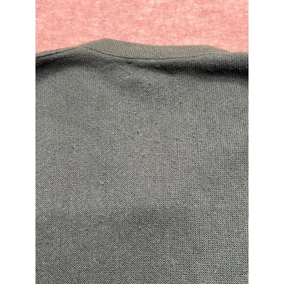 Vintage Izod 80's V-Neck Hunter Green Acrylic Long sleeve Sweater Size Large - Picture 7 of 9